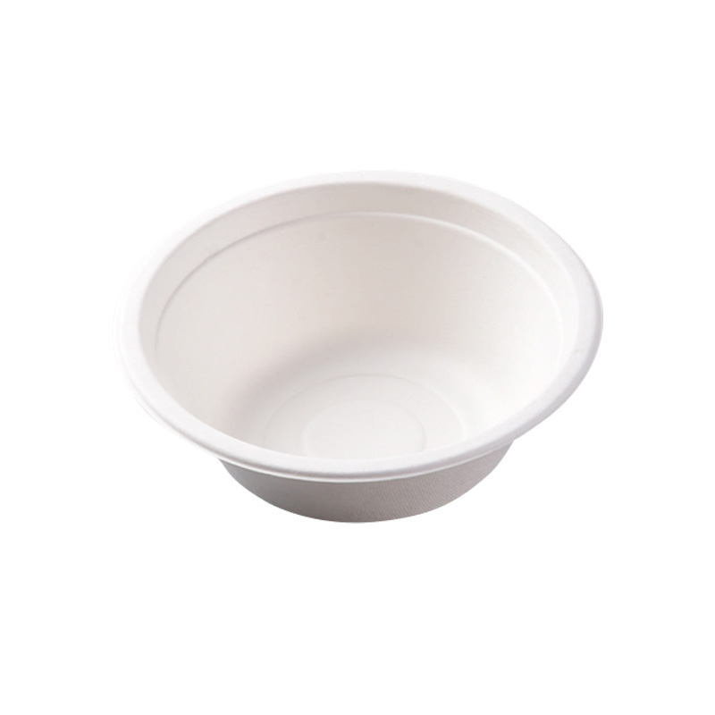 Bols et couvercles jetables biodégradables en bagasse de canne à sucre 350 ml