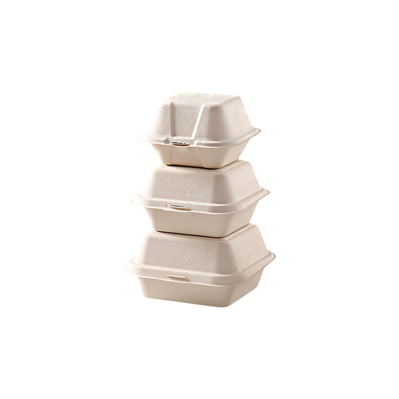 Sugarcane Pulp Burger Box