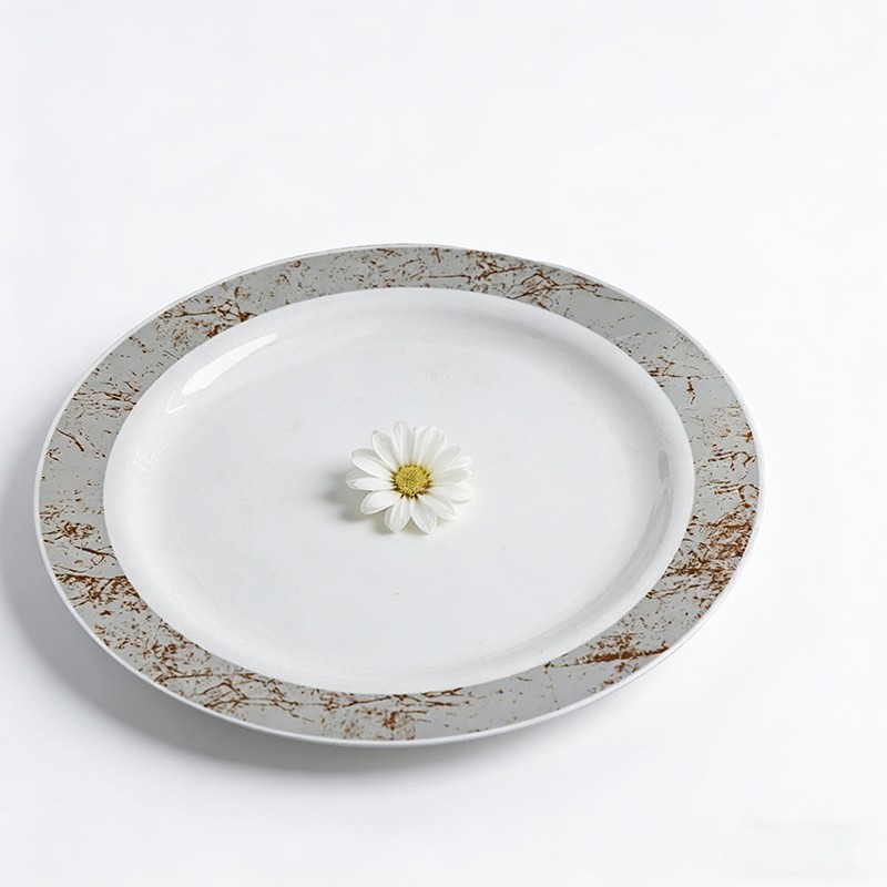 White Plastic Dinner Plate