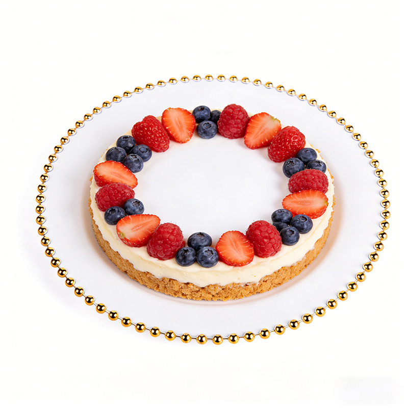 Beaded Gold Rim Disposable Plate