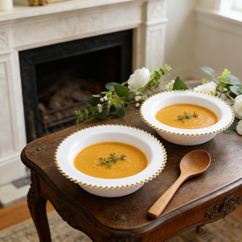 White disposable plastic bowl bulk